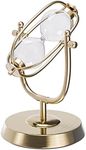 SuLiao Empty Hourglass Fillable,10 Inch Large Brass Frame 360° Rotating DIY Sand Timer, Unity Sand Hourglass for Wedding Ceremony Set, Antique Without Sand Clock Sandglass for Desk Home Office Decor