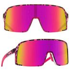 MAXJULI Polarized Sunglasses for Men Women, Windproof Outdoor Sports Cycling Running UV400 Protection Sun Glasses 8133 (Pink and Purple/Rose Pink Lens)