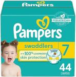 Pampers Diapers Size 7, Swaddlers Disposable Baby Diapers, Super Pack, 44Count