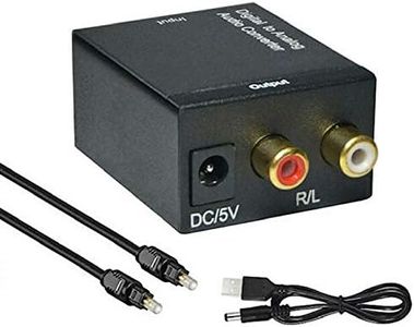 Proxima Direct DAC Digital to Analog Converter Digital SPDIF Toslink to Analog Stereo RCA 3.5mm Jack Audio L/R Adapter with Optical Cable for PS3 Xbox HD DVD PS4 Home Cinema Systems AV Amps Apple TV