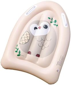 Inflatable Surfboard, Body Boards Kids, Boogie Boards Owl Pattern Swimming Floating Surfboard, Portable Bodyboard With Handles, Surfboards For Water Sports, Surfing