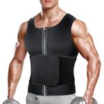 Sauna Vest Waist Trainer for Men - Mens Sauna Suit Large Sweat Belt Body Shaper for Belly Fat Slimming Gym Workout Faja Para Hombre Size Small