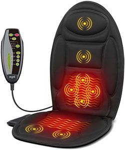 Vibrating Massager Seat Cushion with Fast Heat,8 Vibration Massage Nodes to Release Stress and Fatigue,Back Massager Chair Pad for Back