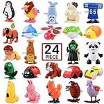 Wind-Up Toys, 24 Pack Assorted Mini