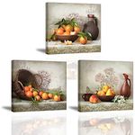 Piy Painting Table food painting, fruit picture on Canvas, Orange Canvas image with Frame ready hanging Décor Decorative arts for Living Room Bedroom nice birthday Gift, New year Present