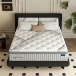 DIGLANT King Mattress, 12" Cooling Gel Memory Foam Hybrid Mattress with Pocket Innersprings for Supportive & Pressure Relief, CertiPUR-US Foam, Bed in Box