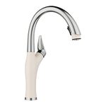 BLANCO 443040 Artona Pull-Down Faucet 1.5 GPM - PVD Steel/Soft White