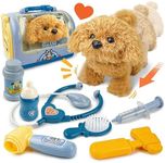 BELLOCHIDDO Veterinarian kit for Kids, Vet Play Sets for Kids with Interactive Electric Dog and Cage, Doctor Pretend Play Puppy Dog Toys for Boys Girls Toddlers Ages 2 3 4 5 6 7 Year Old