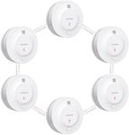 X-Sense Wireless Interlinked Smoke Alarm Detector with Sealed 10-Year Battery, Interconnected Fire Alarm Conforms to EN 14604 Standard, SD19-W, Link+, 6-Pack
