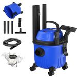 AUTOFU Wet and Dry Vacuum Cleaner 3-in-1 2000W, 15L Container Multipurpose Vacuum with Blow Function for DIY, Car, Garage, Workshop, Home, Full Accessories, With Power Take-Off, Corded, Blue