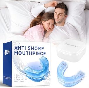Anti Snoring Devices, Sleep Apnea Mouthpiece Snoring Aids for Men & Women Reusable Anti Snore Stopper Mouth Guard to Stop Snore Comfortable for All Mouth Types