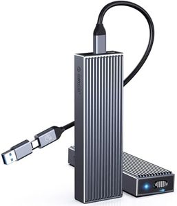 ORICO Case SSD M.2 NVMe 10Gbps, NVMe Enclosure Senza Attrezzi in Alluminio, USB3.2 USB-C Adattatore per M.2 PCIe NVMe M-Key 2230/2242/2260/2280 SSD, Supporto per UASP Trim- BM2G2