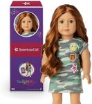 American Girl Truly Me 18-inch Doll #103 with Green Eyes, Red Hair, Light-to-Medium Skin, Camo T-shirt Dress, For Ages 6+