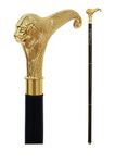 FYNJREX Walking Cane with Brass handle - Lightweight Walking Stick - Canes for men,women and seniors – Vintage Victorian Cane - Grandpa gift