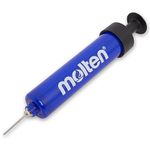 Molten Football Basketball Volleyball Pump | Valve Needle Stored in Handle | Lightweight and Reliable Inflation | Small Handheld | Blue