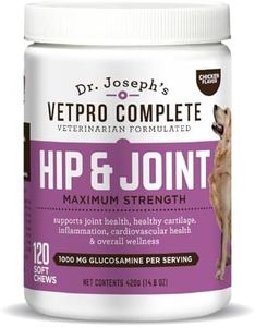 VetPro Dog Hip and Joint Supplement - Pain and Inflammation Relief Chews with Glucosamine, Chondroitin, MSM, Turmeric, Vitamin C, Omega 3 - Treats Hip Dysplasia, Arthritis - Dogs Chewable Supplements