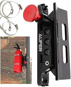 AUFER Universal Adjustable Roll Bar Fire Extinguisher Mount with 4 Clamps, Aluminum