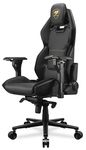 Cougar Hotrod Royal Ergonomic and Comfortable Gaming Chair with Head and Lumbar Support, Steel Frame and Base, Reclining Backrest, Tilt Mechanism, Premium Hyper-Dura Leatherette, 4D Armrest, BK/Gold