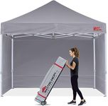 MasterCanopy Heavy Duty Pop-up Gazebo tent with Sidewalls (3x3M, Grey)