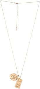 Ettika Zodiac Cancer Double Medallion 18k Gold Plated Necklace for Women. Fashion Jewelry and Accessory