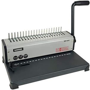 RAYSON SD1202 Comb Binding Machine, 19 Holes, Max Punching Letter Size, with Comb Set Binder for Daily Binding