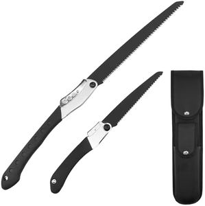 Folding Saw Set, Heavy Duty 15 Inch Extra Long Blade Hand Saw, 8.8 Inch Folding Saw for Trees Wood Cutting Camping Gardening Work, Hiking, Landscaping, Tree Trimming