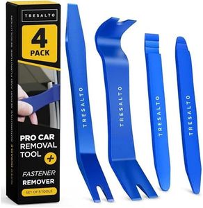 Tresalto Auto Trim Removal Tool Set - 4pcs (No Scratch Plastic Pry Tool Kit) - Auto Trim Tool Car Tools, Easy Door Panel Removal Tool, Fastener Removal, Clip, Molding, Dashboards, Interior Trim Tools