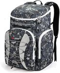 Gelindo 55L Ski Boot Bag Backpack: Extra Large Skiing Snowboarding Bags Multi Compartments Pack for Equipment Gear- Waterproof Snow Boots Helmet Pack Backpack for Travel, Men