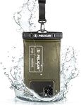 Pelican Marine - IP68 Waterproof Phone Pouch/Case (Regular Size) - Floating Waterproof Phone Case - iPhone 15 Pro Max/ 14 Pro Max/ 13 Pro Max/ 12/ S24/ Pixel 8 - Detachable Lanyard - Olive Green