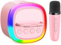 HWWR Kids Karaoke Machine: Mini Karaoke Machine with Microphone for Home Party, Kids Christmas Halloween Birthday Gifts, Music Toys for Girls Boys Teen Age 3, 4, 5, 6, 7, 8, 9, 10, 11, 12+