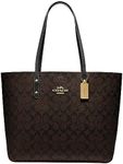 COACH Town Tote, Brown Black