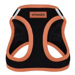 Voyager All Weather No Pull Step-in Mesh Dog Harness with Padded Vest, Best Pet Supplies, Large, Orange