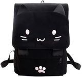 Kawaii Backpack Cat Cute Aesthetic Kitty Anime Meow Animal School Supplies Japanese Bookbag Black Large Capacity, Pink Cat, Large, Daypack Backpacks