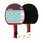 TANSO Table Tennis (TT) Racket Set Starter Bundle (Table Tennis Rackets and Training White Balls Included, Consistent Bounce and Spin, Ergonomic Grip Handle, Beginner and Recreational Players)