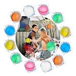 Reusable Water Balloons Water Bomb Splash Balls for Toddler Pool Waterfall Ball Toy Quick Fill Self Sealing Refillable Soft Silicone Water Ball,Outside Pool Beach Water Fight Game (B-12 Pcs)
