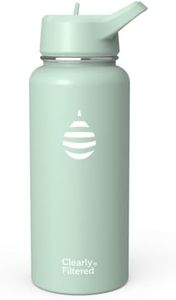 Clearly Filtered Water Bottle | Removes 220+ Contaminants, Double-Wall Insulated Stainless Steel, BPA/BPS Free, Phthalate Free, Filters Flouride Lead Chlorine (32oz, Mint)