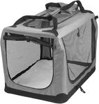 Petbarn Portable Soft Fabric Pet Carrier Folding Dog Cat Puppy Travel Transport Bag (Medium, Grey)