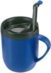 Zyliss E990003 Hot Mug Cafetiere, Plastic/Silicone, Blue, Coffee Travel Mug/Insulated Coffee Mug/Filter for Ground Coffee/Mug with Lid/Camping Mug, Dishwasher Safe