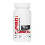 GNC Pro Performance L-Carnitine Tablets - 500mg | 60 Veg Tablets | Facilitates Fat Metabolism & Muscle Recovery | Aids Weight Loss & Management | Boosts Energy & Supports Heart Heart | USA Formulated