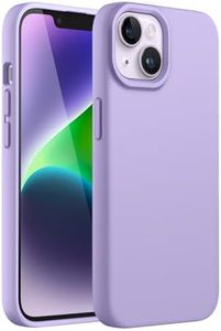 JETech Silicone Case for iPhone 14 6.1-Inch, Silky-Soft Touch Full-Body Protective Phone Case, Shockproof Cover with Microfiber Lining (Light Purple)