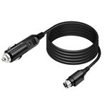 PNGKNYOCN 6.5 Feet 12V DC 18AWG Car Charger Auto Power Supply Cable,Cigarette Lighter Male to 4-Pin Mini Din Male Cable for DVD, LCD TV, Car DVR,Camera