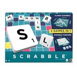 Mattel Games Scrabble Board Game, Family Word Game with Two Ways to Play, includes 50 Goal Cards that Teach Scrabble Basics for 2-4 Players, UK Version, HWD43