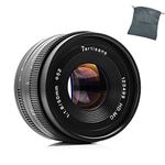 7artisans 50mm F1.8 APS-C Manual Focus Lens Widely Fit for Compact Mirrorless Cameras Canon M1 M2 M3 M5 M6 M10 EOS-M Mount Black