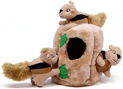 Outward Hound Squirrel Dog Toy - Plush Hide & Seek - For Birthday Fun, Mental Stimulation, Boredom & Enrichment - Interactive, Age, Breeds - Dog Squeaky Toy (Large)