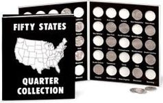 Fox Valley Traders Commemorative State Quarters Album Black Collection Folder