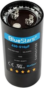 430-516 uf/MFD 220-250 VAC ±20% Volts Round Start Capacitor 50/60 Hz AC Electric Replacement Part by Blue Stars - Exact Fit for Single-Phase Electric Motors