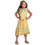 Disney Official Deluxe Pocahontas Costume Kids, Native American Princess Dress Costume for Kids Size S