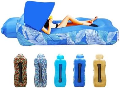 Inflatable Couch, Inflatable Lounger Air Sofa | No-Pump Blow Up Couch | Ergonomic Design, Air Couches Outdoor for Camping & Park & Beach, Upgrade Your Camping Accessories-with Sun Shade