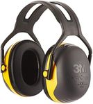 3M Peltor X2AC1 X2 Earmuff; Ear Defender, Hearing Protection against noise levels in the range of 94-105 dB (SNR: 31dB) e.g. power tools, Pack of 1, Black/Yellow, Adult - Standard