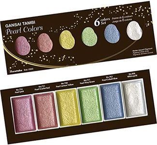 Kuretake KUMC20PC-6V Gansai Tambi Pearl Colors Watercolor Paint Set, Pastels